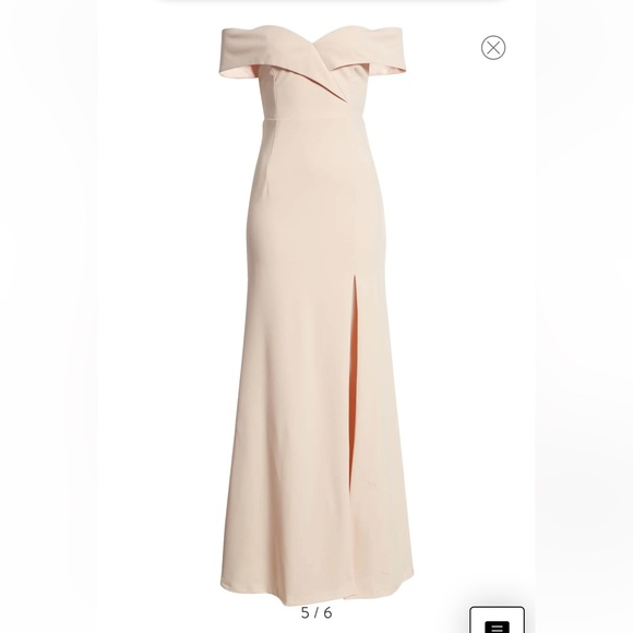 Lulus Song-of-Love Off-the-Shoulder Maxi Dress, Medium, Blush Pink $$MSRP 108 - Picture 3 of 9